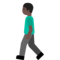 Person Walking - Black emoji on Google